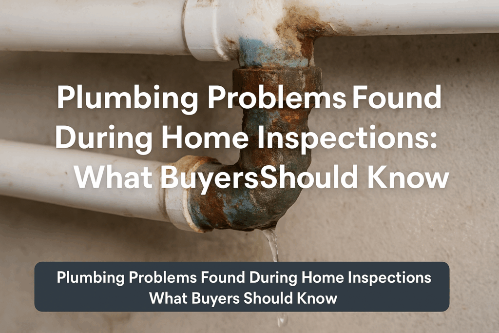 Plumbing Problems Found During Home Inspections: What Buyers Should Know